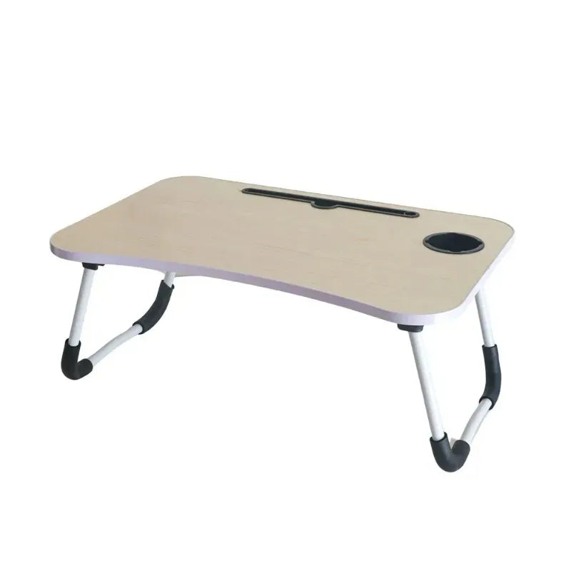 Folding Mini Table, Bed Tray Cup Holder Type Laptop Desk, Sitting Table, Cup Holder Drawer Tablet Stand, Folding Small Table