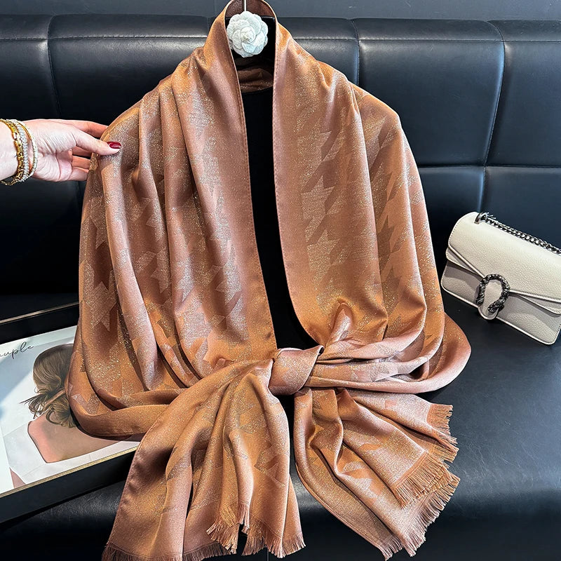2025 Latest Luxury Brand Bohemia Hijab Scarf Long Muslim Shawl Female Foulard Soft Turban Head Wraps For Women Headband Pashmina