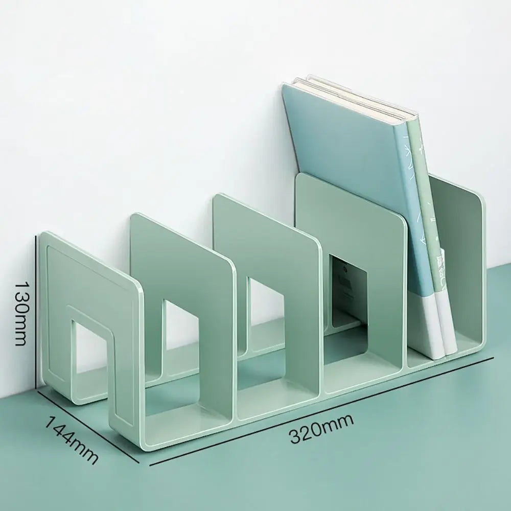 1Pcs Acrylic Desk Organizer 4 Compartment Bag Closet Shelf Divider Bookshelf Tabletop Colorful Four Frames Book Stand