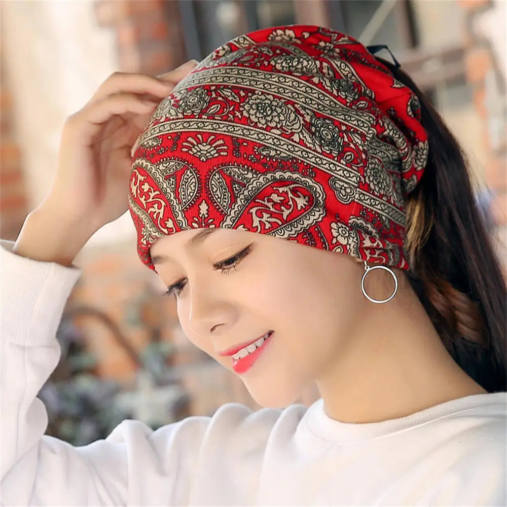 Spring Women Hat Warm Beanie Hats Cap Turban Tube Bandana Headband Outdoor Head Face Scarf Neck Warmer Collar Headwear Kerchief