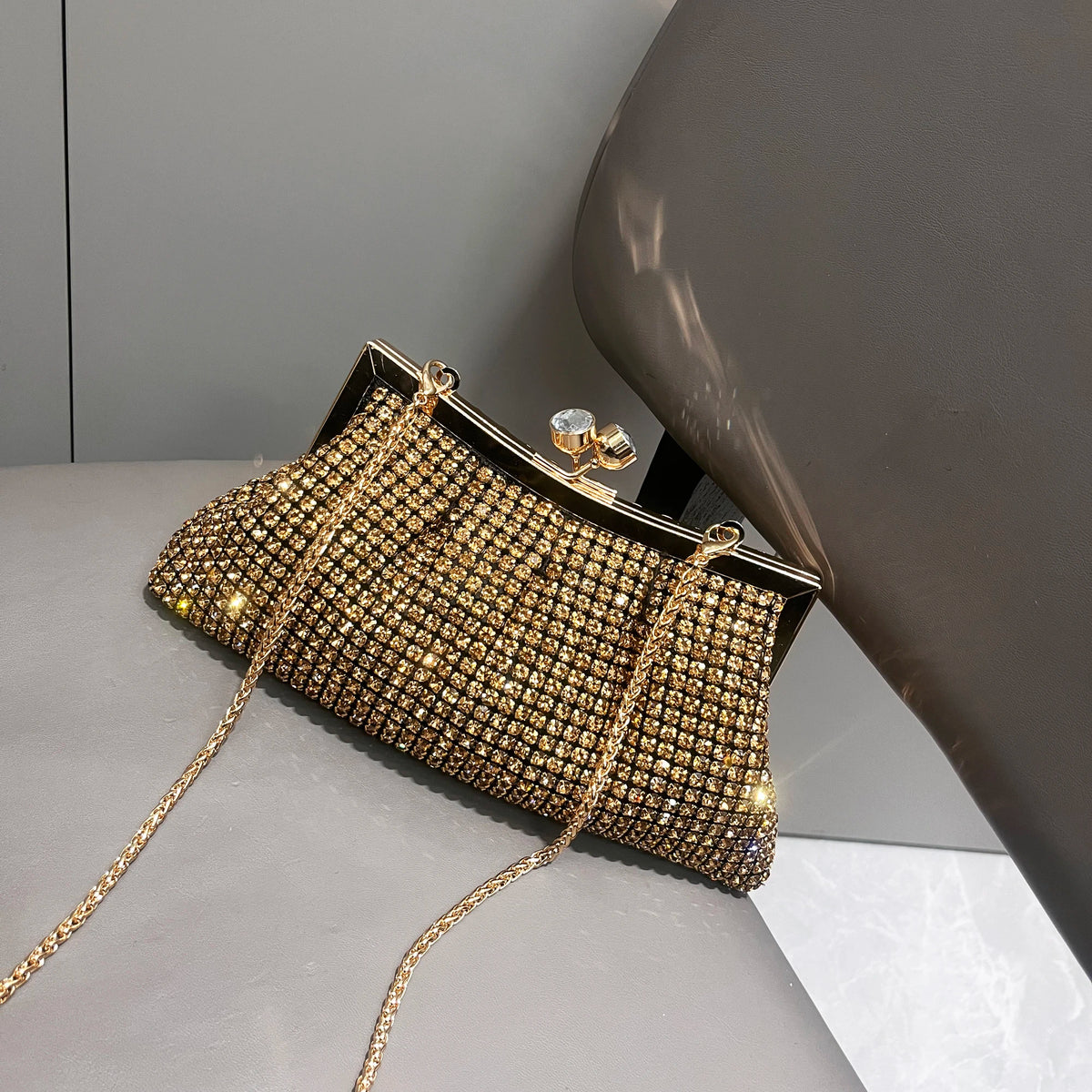 handmade Rhinestones Evening clutch Bag Purses and handbag luxury Designer shiny Crystal Clutch purse bucket bag shoulder bags