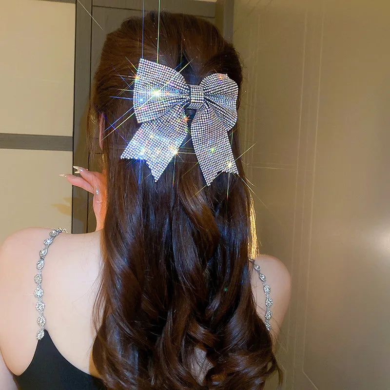 1/3 Pcs Super Fairy Fully-jewell Bow Spring Hair Clips For Women Japan Korean Design Delicate Versatile Commuter Accessories