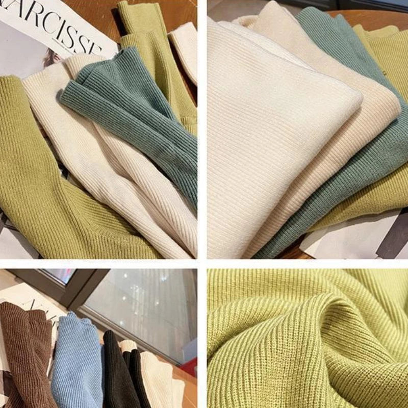 Fashion Solid Color Slim Turtleneck Sweater 2026 Autumn Winter New Casual Versatile Warm Pullovers Long Sleeves Women's Clothing