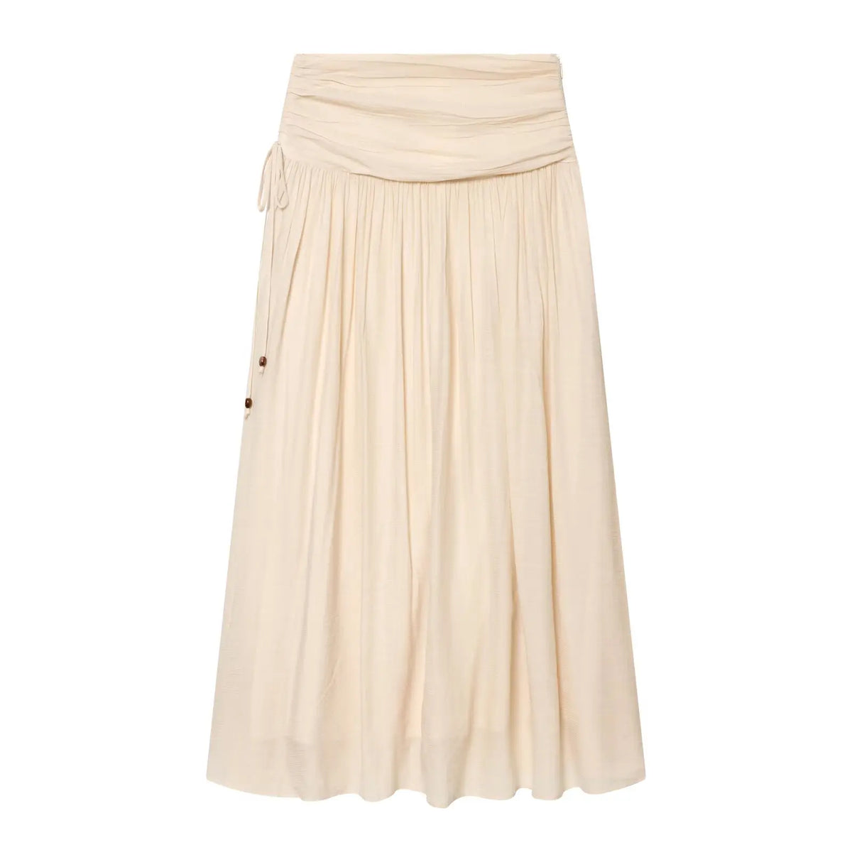 HipSeam Women's Pleated Skirts Sets New 2026 Spring Summer 2 Piece Simple Lace Long Sleeve Top + Midi Waist Skirts Female Outfit
