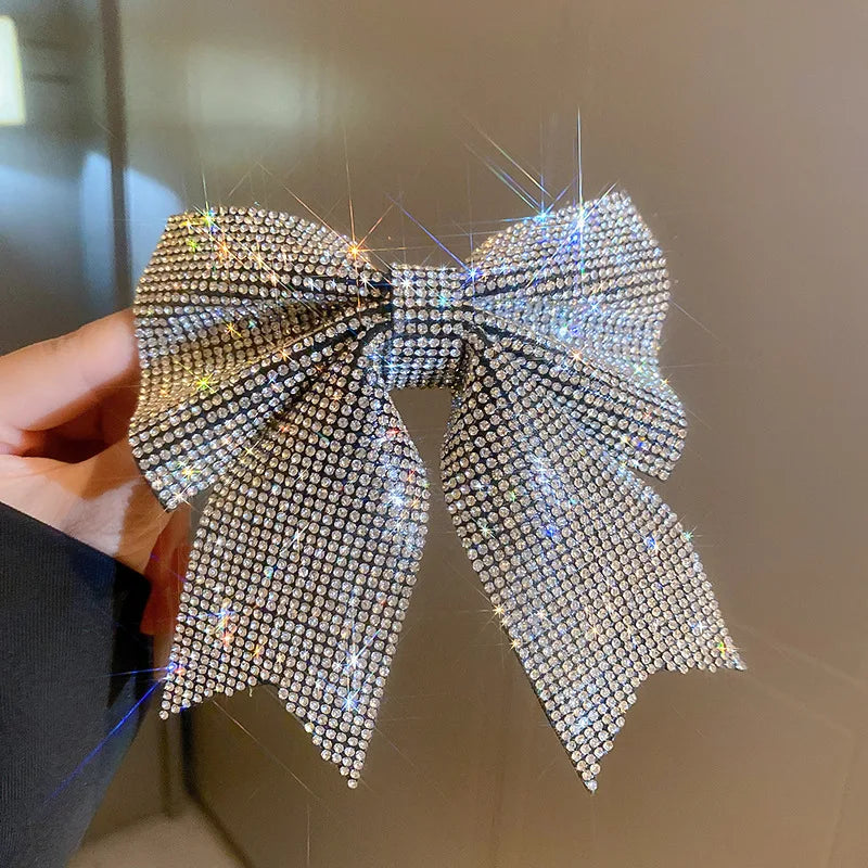1/3 Pcs Super Fairy Fully-jewell Bow Spring Hair Clips For Women Japan Korean Design Delicate Versatile Commuter Accessories