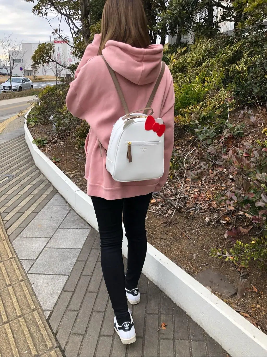 Japanese Style New Student Girls Handbag White Backpack Fashion Women's Leather Backpack Shoudler Bags