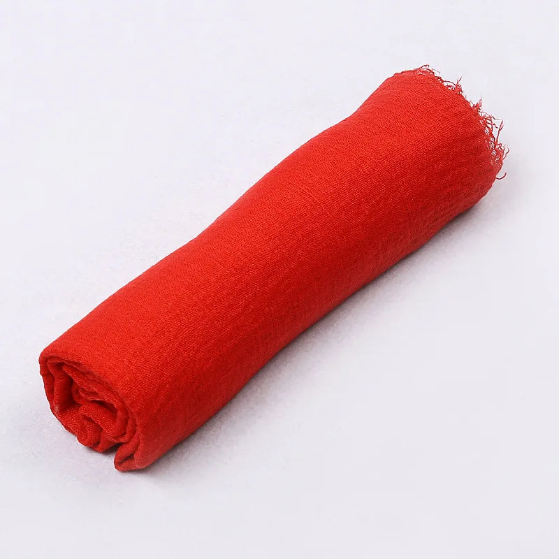 180*90cm Women Muslim Crinkle Hijab Scarf Femme Musulman Cotton Linen Solid Headscarf Islamic Hijab Shawls and Wraps Wholesale