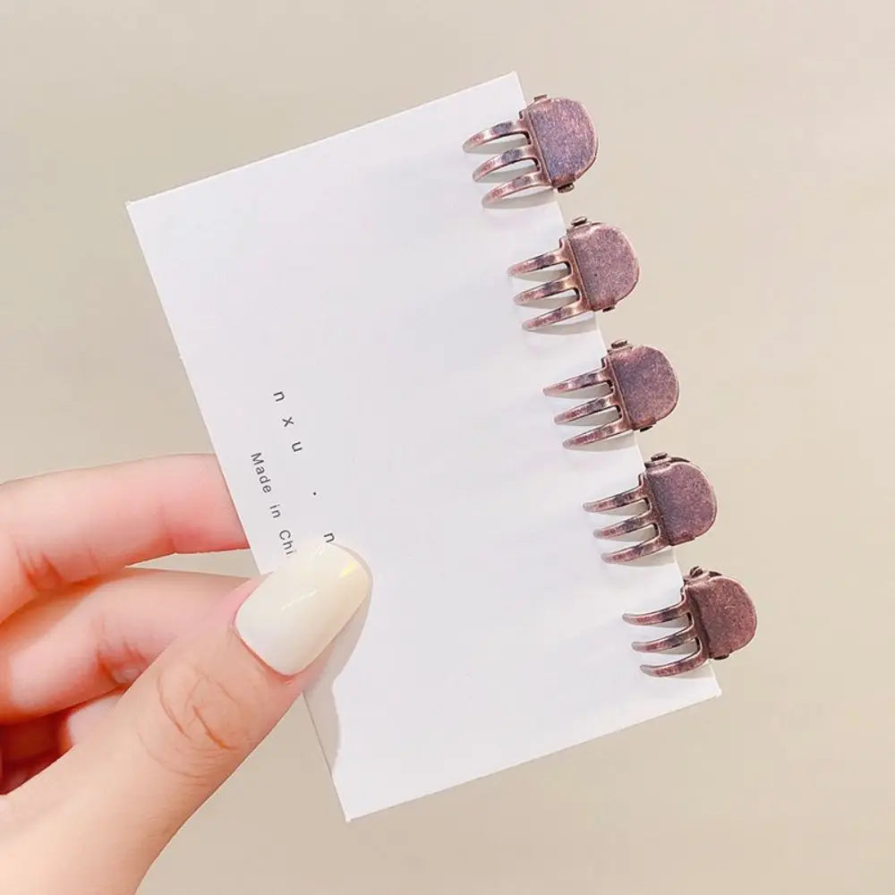 5pcs/lot antique copper small mini hair claws jaw crab clamp clips pin metal  grey color hair accessories for women goody