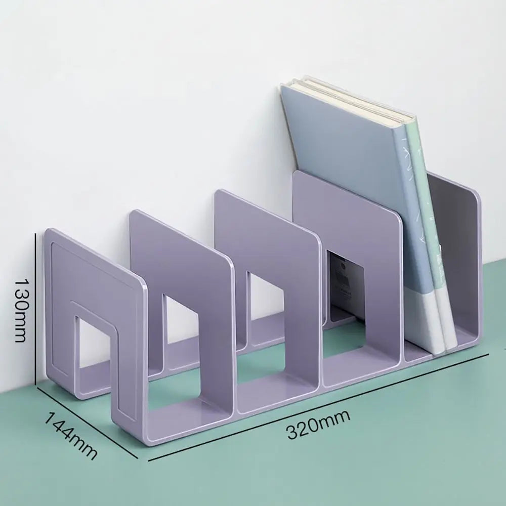 1Pcs Acrylic Desk Organizer 4 Compartment Bag Closet Shelf Divider Bookshelf Tabletop Colorful Four Frames Book Stand