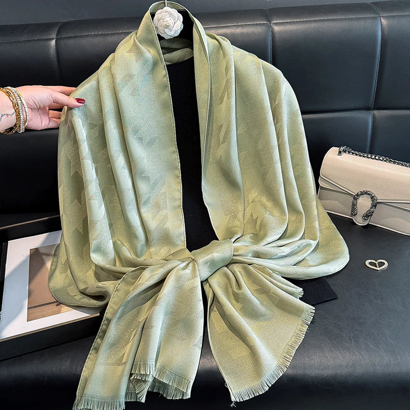 2025 Latest Luxury Brand Bohemia Hijab Scarf Long Muslim Shawl Female Foulard Soft Turban Head Wraps For Women Headband Pashmina