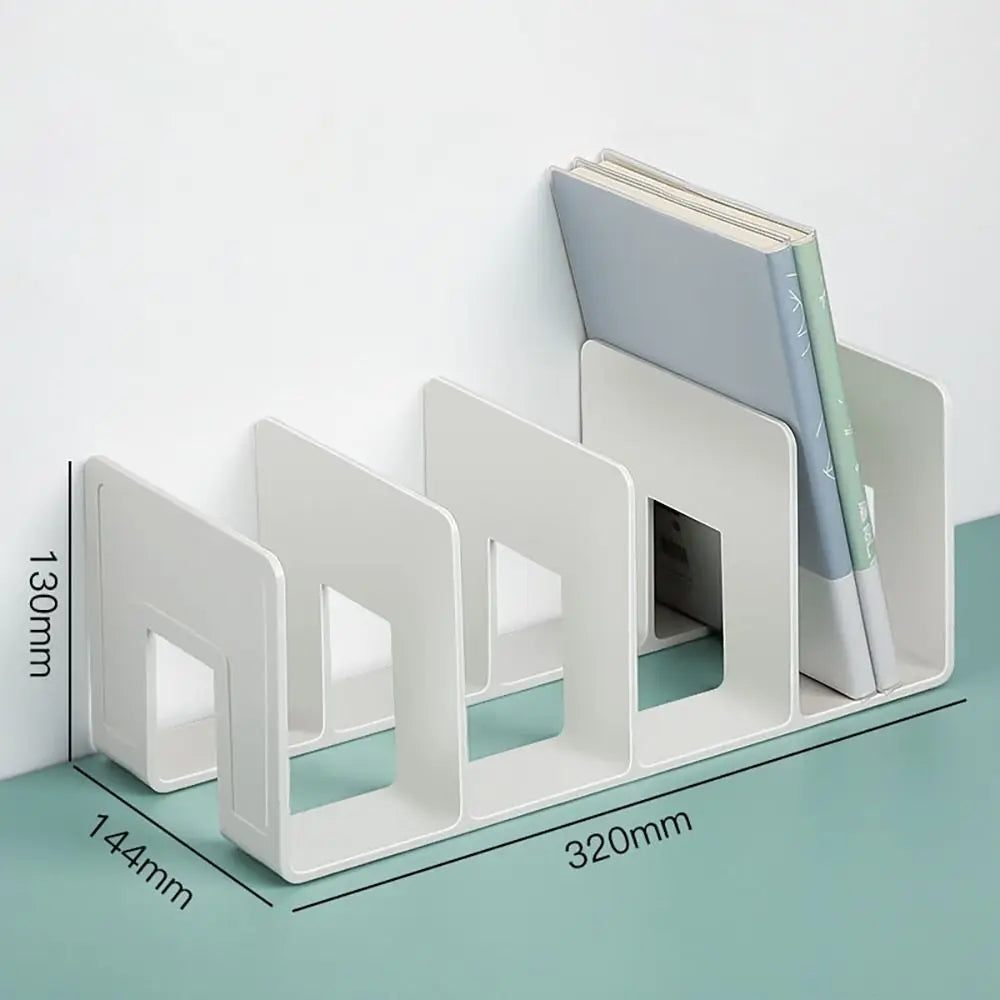 1Pcs Acrylic Desk Organizer 4 Compartment Bag Closet Shelf Divider Bookshelf Tabletop Colorful Four Frames Book Stand
