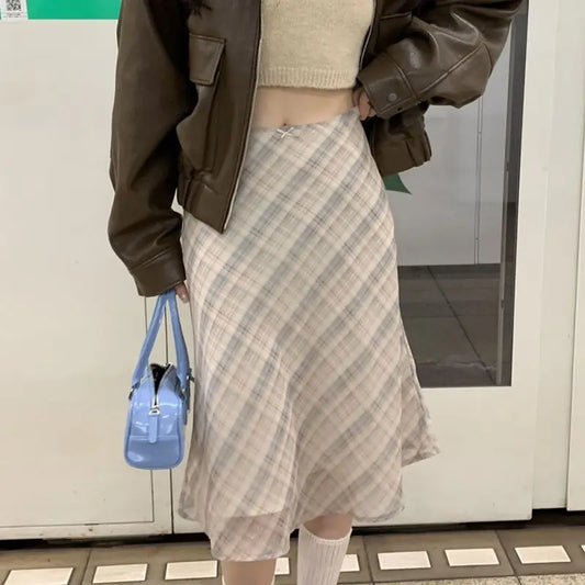Bodycon Skirt Long Woman Winter Quick Drying A Line Sweet Classroom Ladies Kawaii Ruffle Pleated Lace Cute Feminine Girls